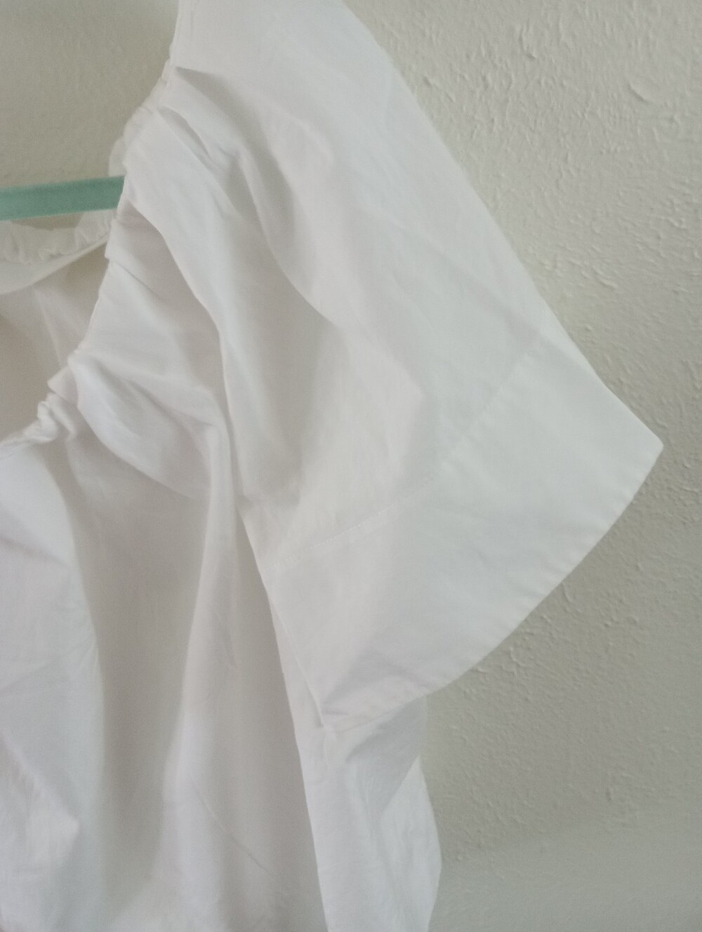 VINCE Off Shoulder Cotton Flare Sleeve Blouse | L - Picture 5 of 7